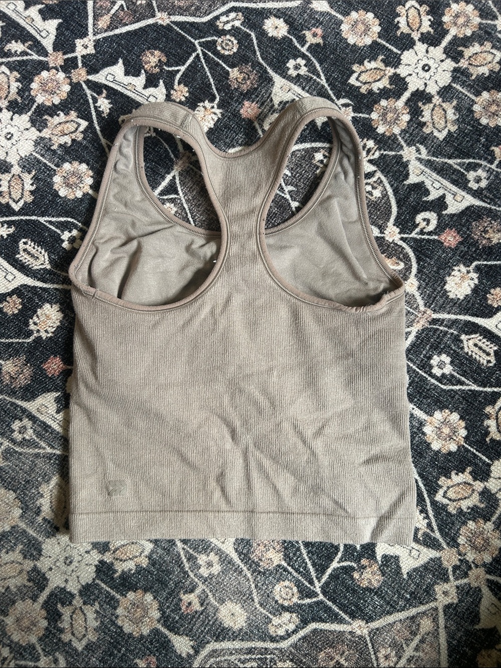 Target Women's Ribbed Racerback Tank Top - Taupe - Picture 2 of 4